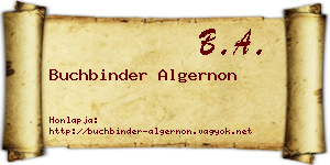 Buchbinder Algernon névjegykártya